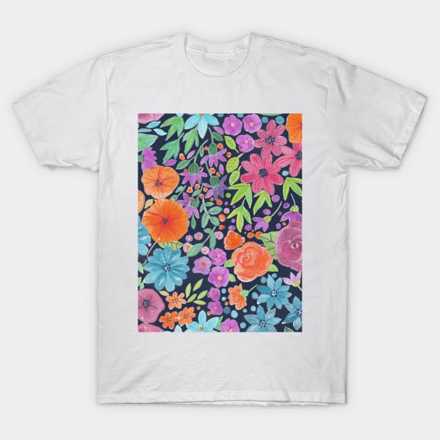 Floral watercolor pattern T-Shirt by katerinamk